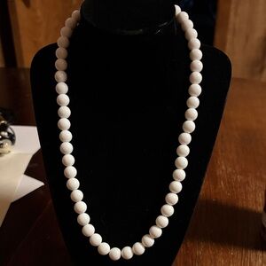 White beaded necklace